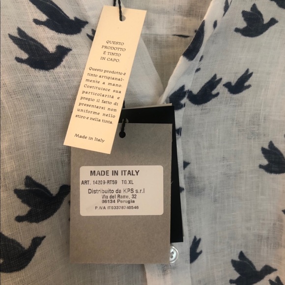 NoHow XL White Duck Shirt [NWT] Italian Fashion - Picture 8 of 8